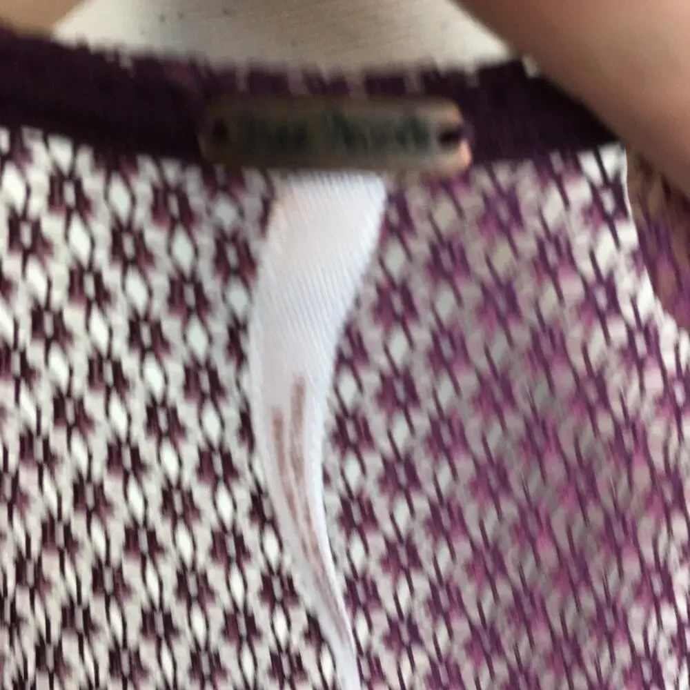 Free People Knit Maroon Lace Inset Tank Medium